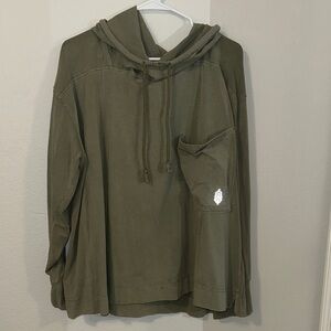 FP Movement by Free People Olive Green Hoodie Sweater